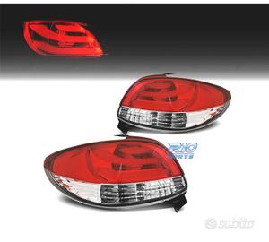 FANALI PER PEUGEOT 206 98-09 LIGHT BAR ROSSO CROMA