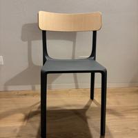 Sedie in alluminio con schienale in legno Infiniti