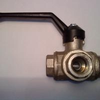 Valvola sfera 3 vie a leva