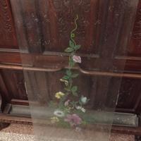 Vetro con disegno  floreale