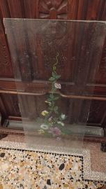 Vetro con disegno  floreale