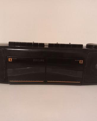 Stereo radio Philips vintage doppia musicassetta