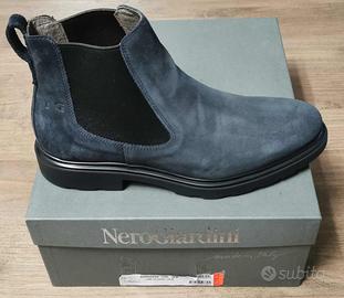 STIVALETTI UOMO CAMOSCIO, NERO GIARDINI N. 39