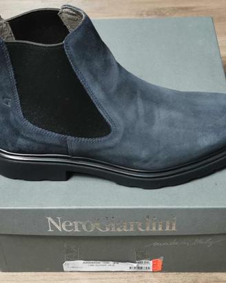 STIVALETTI UOMO CAMOSCIO, NERO GIARDINI N. 39