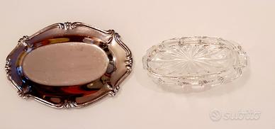 portastuzzicadenti in acciaio e cristallo