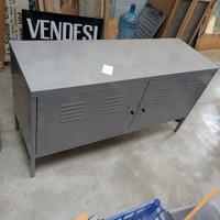 Mobile contenitore Ikea di metallo grigio 