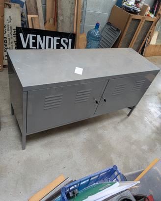 Mobile contenitore Ikea di metallo grigio 