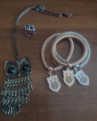 Set gioielli civette 