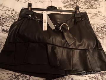 Gonna nera finta pelle