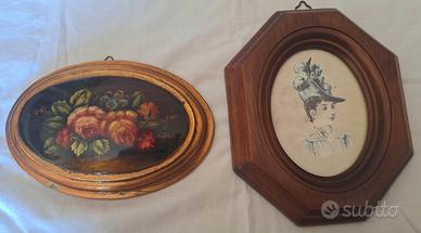 LOTTO DI 2 QUADRETTI DA PARETE VINTAGE