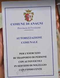 Licenza NCC regione Lazio