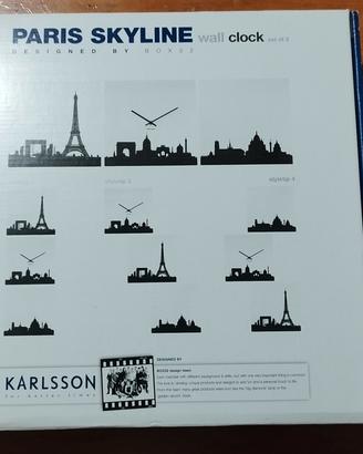 Orologio parete design Karlsson Parigi 3 pannelli