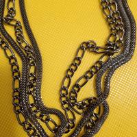 collana a 4 fili di maglie a catena 