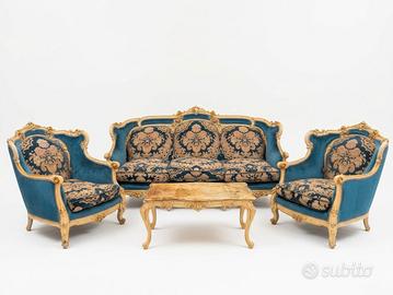 Salottino d’Epoca Stile Luigi XV (divano ecc)