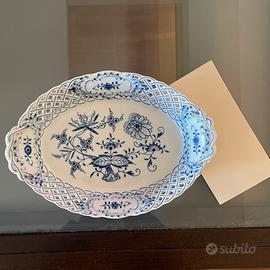 Vassoio ovale porcellana MEISSEN con certificato