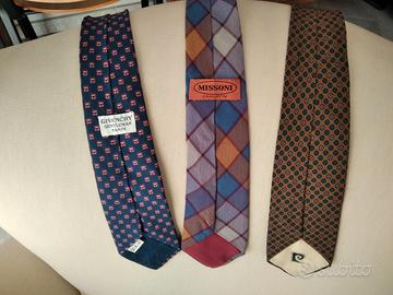 3 cravatte firmate (givenchy - missoni - cardin)