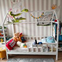 LETTO A CASETTA BAMBINI + MATERASSO 