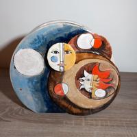 Schiavon Elio Scultura Vaso Cubismo Astratta Moder