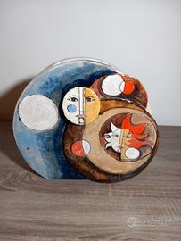 Schiavon Elio Scultura Vaso Cubismo Astratta Moder