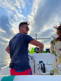 Barca motore carrello