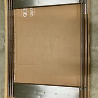 Cornice telaio camino ornamento stufa acciaio