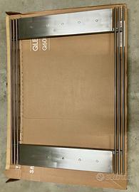 Cornice telaio camino ornamento stufa acciaio