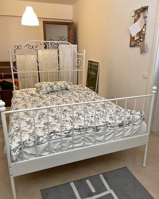 Letto ferro battuto bianco una piazza e mezza IKEA