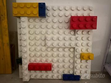Quadro metallo Lego- Mondrian 120x120cm
