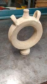 Fiasca anulare rustica artigianale - terracotta