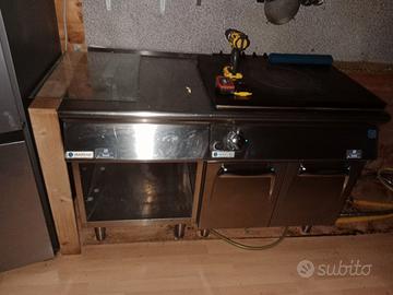 focolare Gas Gastro omnia con tavolo.inox