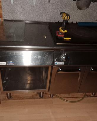 focolare Gas Gastro omnia con tavolo.inox