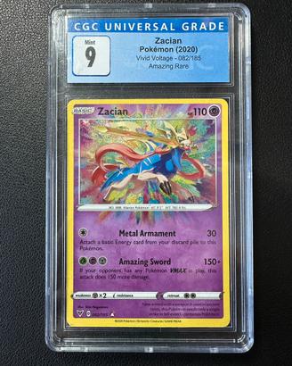 Zacian 082/185 CGC 9 mint amazing holo pokemon ing