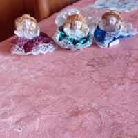 3 bambole in ceramica 