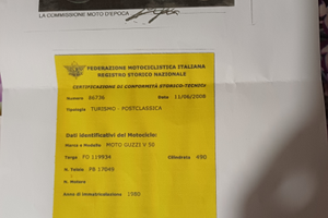 Moto d'epoca v 50