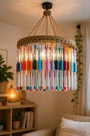 Upcycling: 20 penne glitterate multicolor