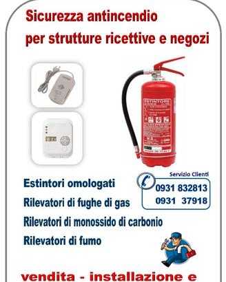 estintore e kit antincendio per affitti brevi