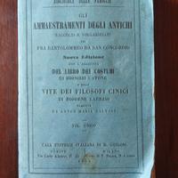 Libro  del 1861 "Gli Ammaestramenti degli Antichi"