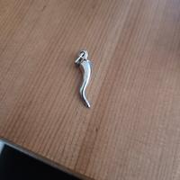 ciondolo corno portachiavi argento 925