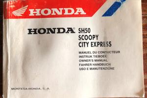 Libretto uso e manutenzione ciclomotore Honda SH50