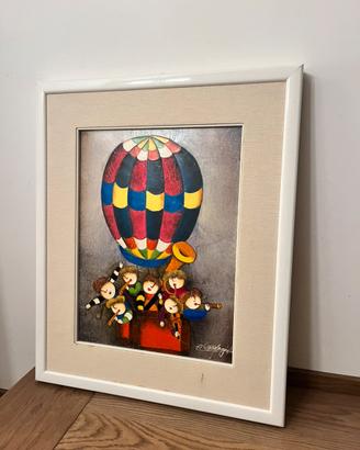 quadro mongolfiera bambini