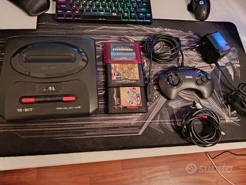 sega megadrive 2 competo +3 cartucce+ 1 pad
