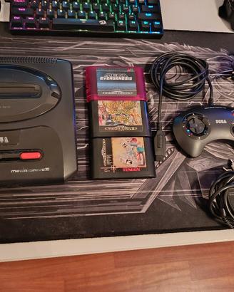 sega megadrive 2 competo +3 cartucce+ 1 pad