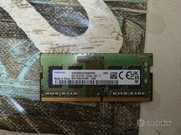 DDR4 So-dimm da 4GB Samsung velocità 3200 per note