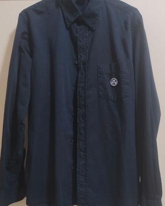 Camicia uomo blu navy 100% cotone, taglia M