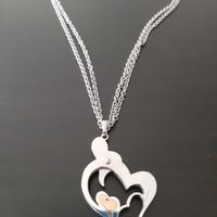 Collana a forma di cuore oro e acciaio Stroili Oro