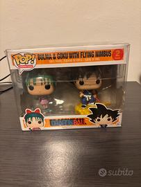 Funko pop bulma e goku 2 pack + protector