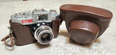 Macchina fotografica anni 50 con custodia in pelle