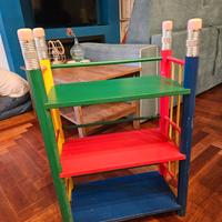 scaffale libreria scarpiera bambini design vintage