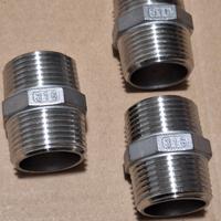 Nuovi n. 3 raccordi NIPPLES  inox 316