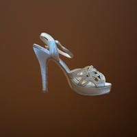 Scarpe argentate con tacco e plateau 38